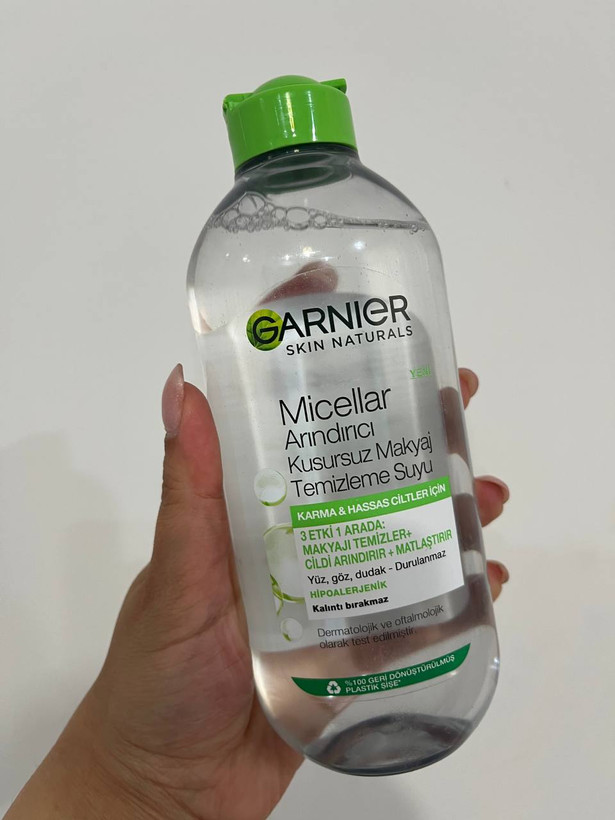 میسلار واتر گارنیر درب سبز مناسب پوست چرب و مختلطGarnier Micellar Cleansing Water (for Combination/oily skin)/ حجم 400 میل