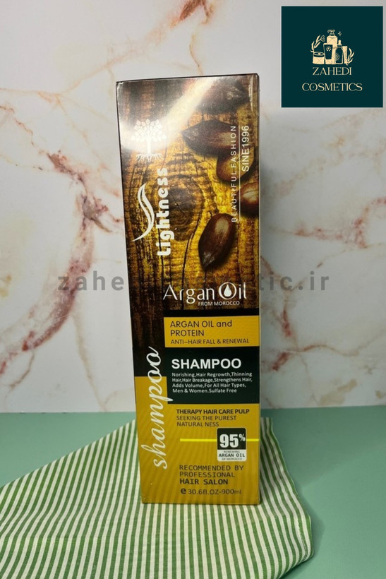 شامپو فری سولفات لایتنس Lightness Argan Oil Shampoo/ حجم 900 میل