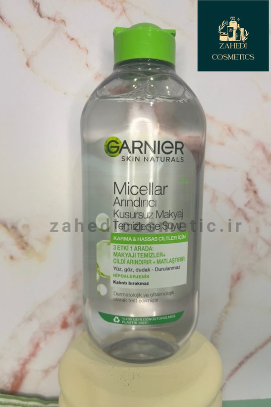 میسلار واتر گارنیر درب سبز مناسب پوست چرب و مختلطGarnier Micellar Cleansing Water (for Combination/oily skin)/ حجم 400 میل