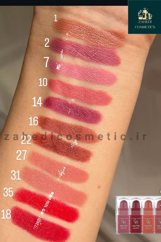 رژ لب مینی گلدن رز Golden Rose Mini Velvet Matte/ حجم 0/5 گرم