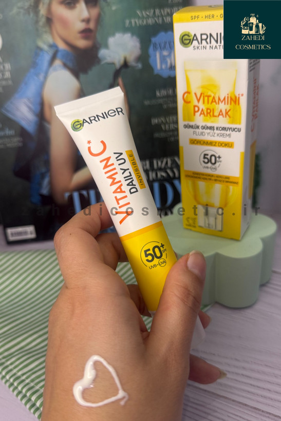 ضدآفتاب ویتامین سی گارنیر Garnier Vitamin C Bright Daily Sunscreen Fluid Face Cream SPF50/ حجم 40 میل