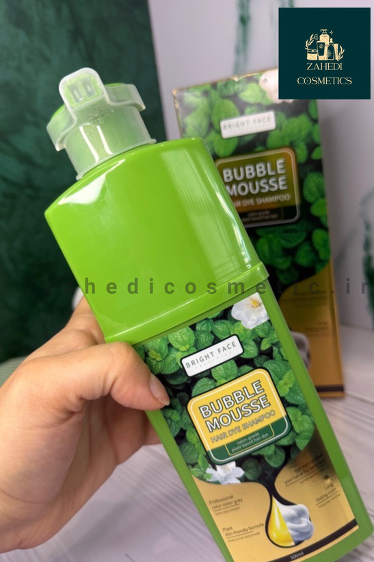 شامپو رنگ فومی مشکی بابل Bubble Mousse Hair Color Shampoo/ حجم 500 میل