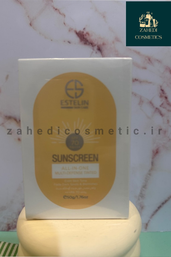 ضد افتاب استیلن تینتی spf 70 Estelin Tinted Sunscreen/ حجم 50 گرم
