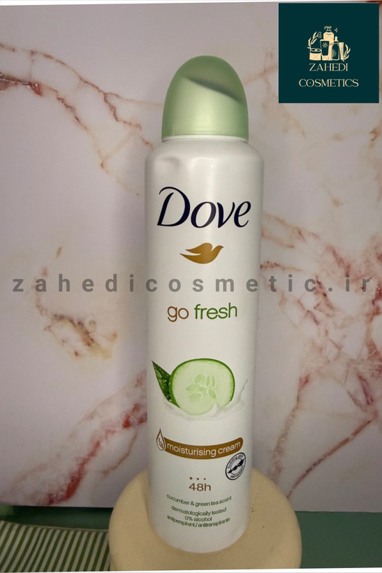 اسپری ضد تعریق ۴۸ ساعته داو رایحه خیار Dove Go Fresh Cucumber & Green Tea Anti-Antiperspirant/ 250 میل/ حجم 250 میل