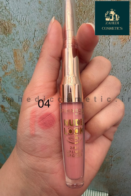 رژلب مایع و خط لب دوطرفه مات و مخملی کویدن رز Qoiden Rose/ حجم 5 میل