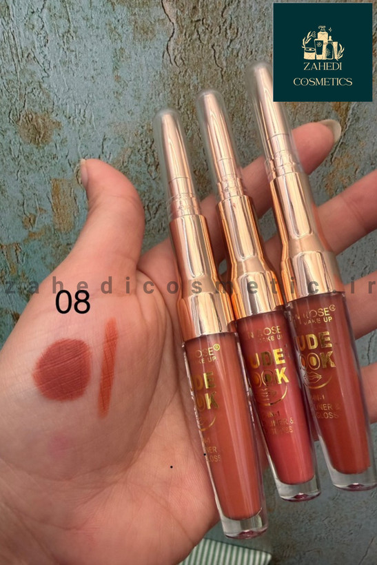 رژلب مایع و خط لب دوطرفه مات و مخملی کویدن رز Qoiden Rose/ حجم 5 میل